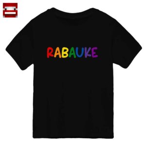 DoctorBenx Merch: Bunter Rabauke T-Shirt - Regenbogen Schriftzug für Kinder