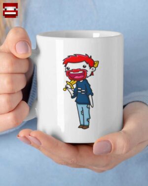 Doctor Benx Merch: weiße Tasse mit Gaming Krieger Motiv – Das perfekte Geschenk für Fans